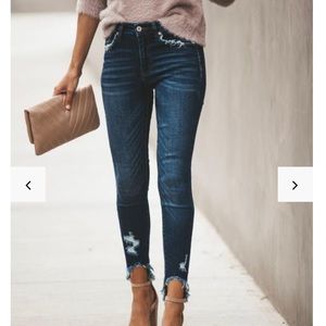 Vici Galloway Frayed Ankle Skinnys